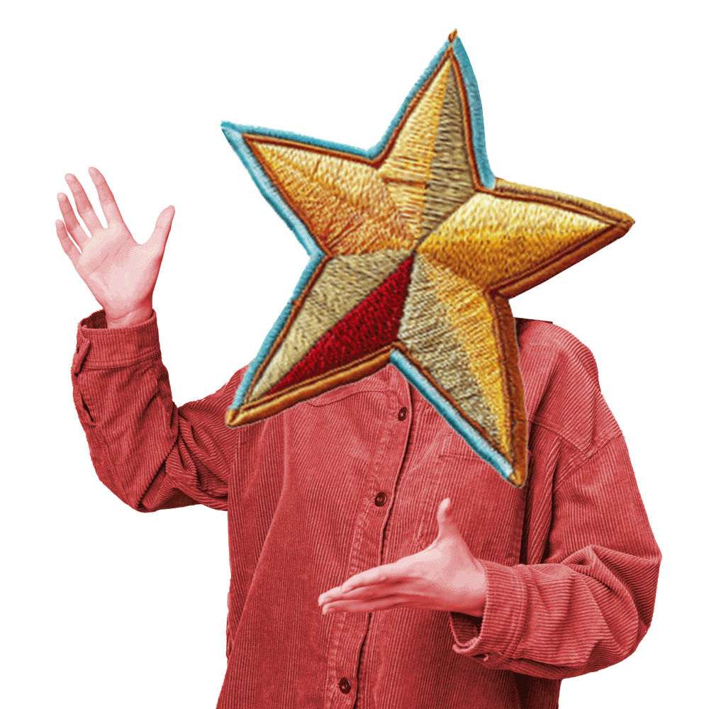 Actor with star shaped head